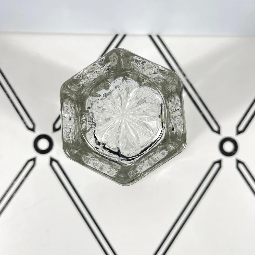 VTG Anchor Hocking Early‎ American Prescut Star of David Diamond Cut Vase